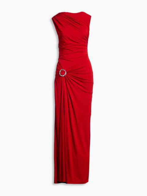SIMKHAI Blaine ruched stretch-jersey gown