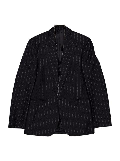 Other Designers Alyx - Alyx Men's Black / White Pinstrip Embroidered Blazer