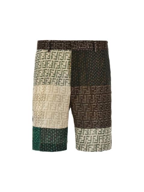 FENDI Fendi Men's FF Patchwork Bermuda Shorts, Brand Size 46 ( Waist Size 30" )