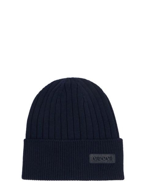 Logo wool beanie