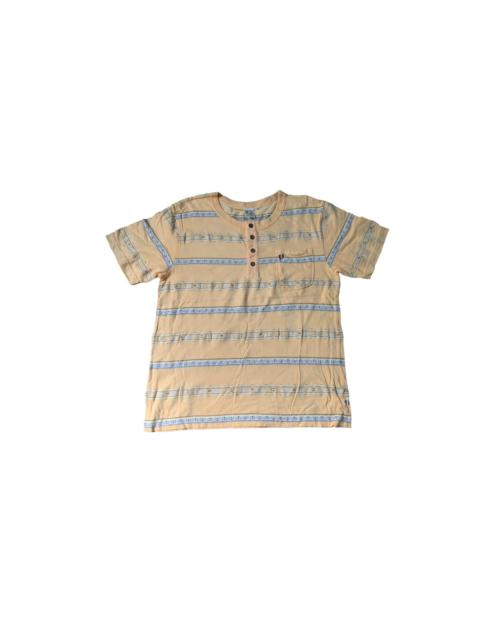 Other Designers Vintage - Hang Ten Surf Wear Striped Tee Half Button