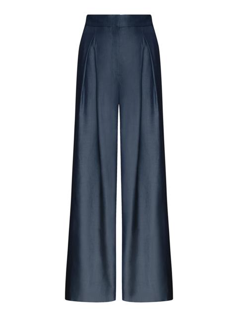 ANDRES OTALORA Plenitud Pleated Tencel Wide-Leg Pants dark wash