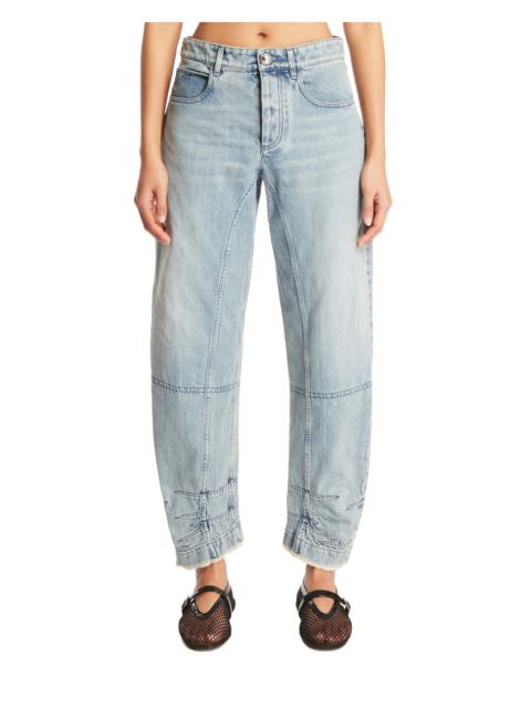 Jil Sander Blue Pleated Jeans