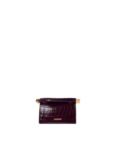 JACQUEMUS JACQUEMUS Rond Carre Dark Burgundy Bag New & Authentic