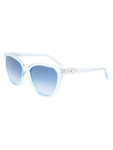 FERRAGAMO Ferragamo Blue Gradient Cat Eye Ladies Sunglasses SF1056S 456 57