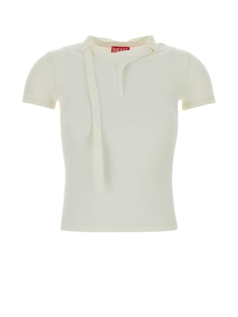 Diesel White stretch cotton T-Iaras t-shirt