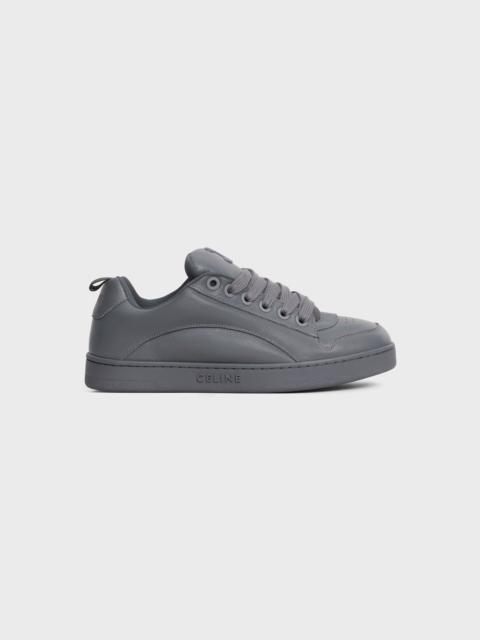 CELINE CELINE HUNTINGTON LOW LACE-UP SNEAKER IN TUMBLED LEATHER AND MESH