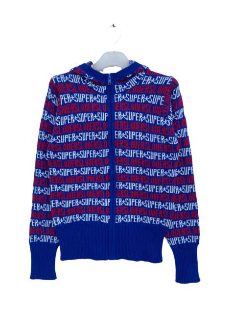 Other Designers Designer - Superlovers Knitted Spellout Hoodie
