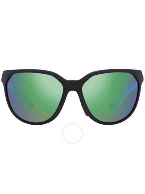 Other Designers Costa Del Mar Mayfly Green Mirror Polarized Glass Cat Eye Ladies Sunglasses 6S9110 911002 58