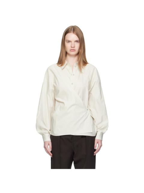 Lemaire Off-White Straight Collar Twisted Shirt