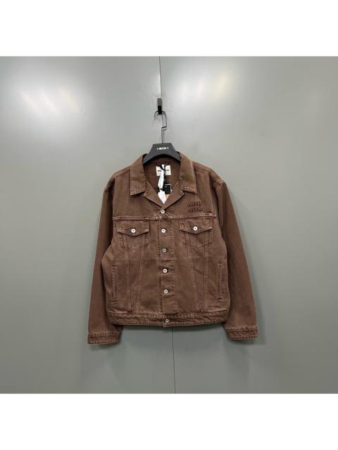 Miu Miu Miu Miu Logo Embroidered Denim Jacket