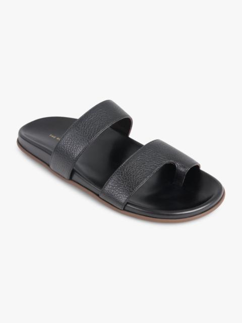 The Row HUGH DOUBLE STRAP SLIDE | BLACK