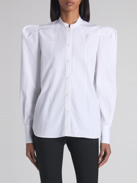 Alexander McQueen McQueen Cotton Poplin Button-Up Shirt in Opticalwhite at Nordstrom