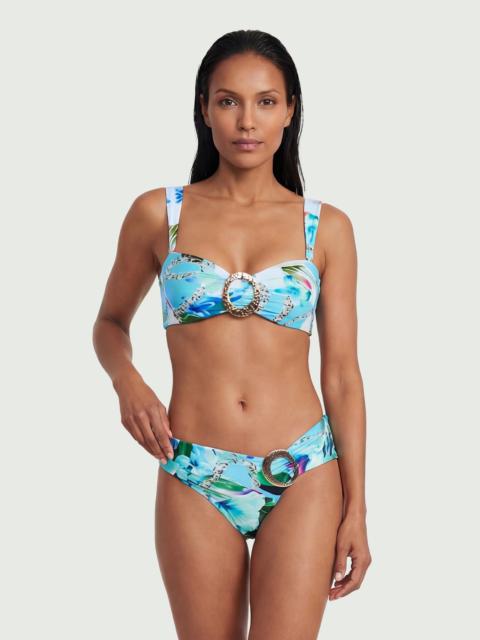KAREN MILLEN Chain Print Metal Trim Detail Bikini Bottoms