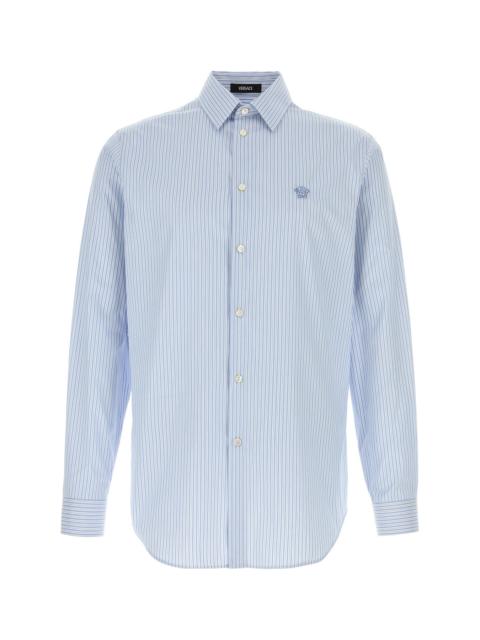 VERSACE Embroidered poplin shirt