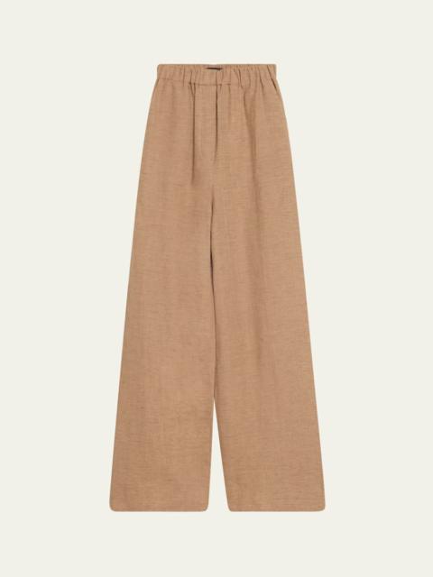 Loro Piana Valerio Linen Straight-Leg Sunny Trousers
