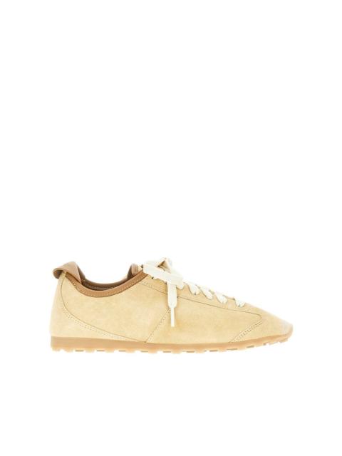 JACQUEMUS Jacquemus Les Tennis Suede Leather Sneakers Beige