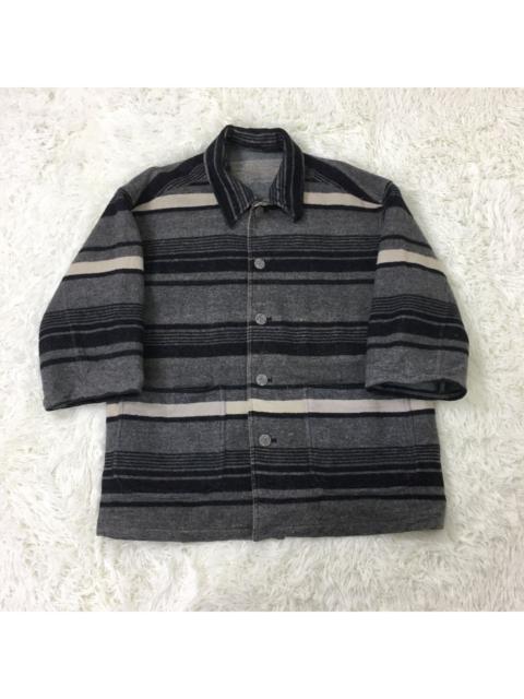 Other Designers Japanese Brand - Japanese Astray Wool Stripes Coat