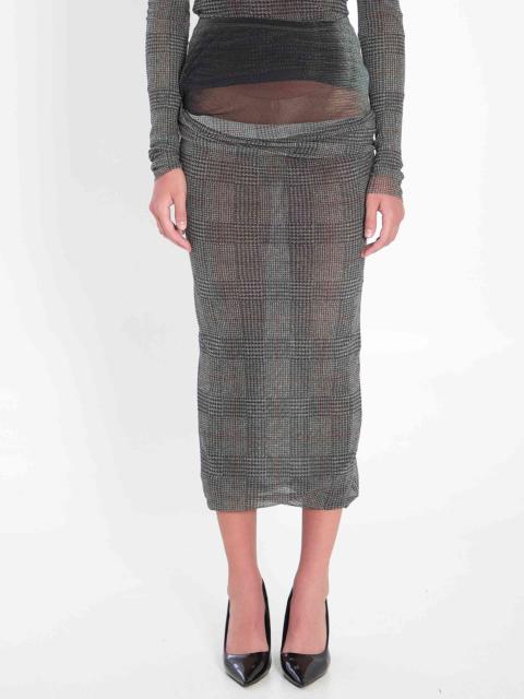 Jean Paul Gaultier Women Body Shadow And Prince Of Wales Skirt