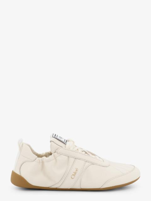 Chloé Chloe Kick Leather Sneakers Beige Women