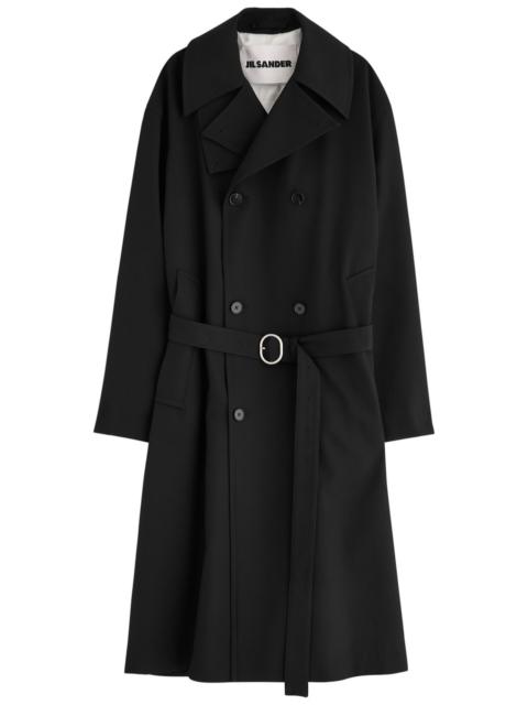Jil Sander Double-breasted Belted Wool Coat