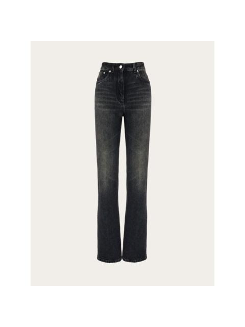 FERRAGAMO Ferragamo Black Straight Leg Trousers