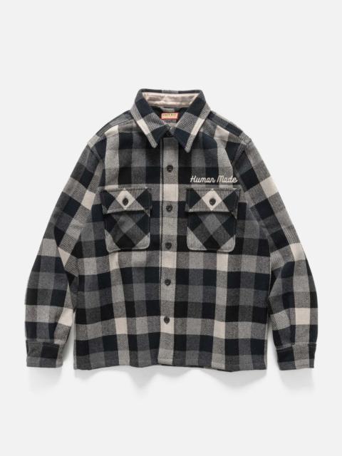 Human Made Wool Check Shirt Jacket Black