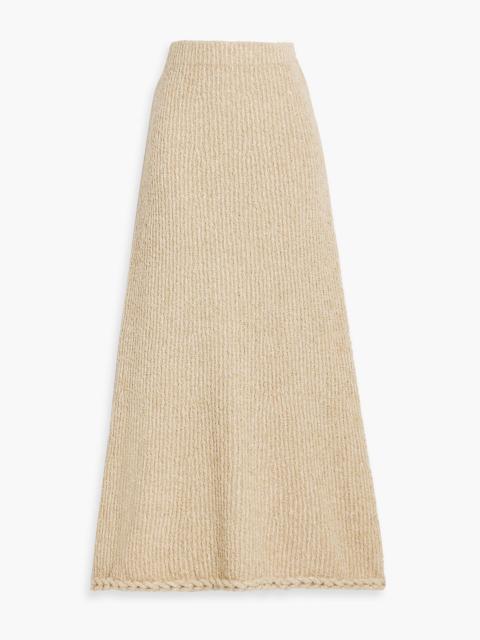 BY MALENE BIRGER Komi bouclé-knit cotton-blend midi skirt