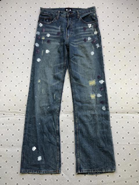 Other Designers Archival Clothing - Nylaus painted flared jeans
