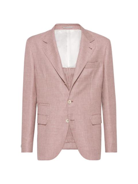 houndstooth-pattern blazer