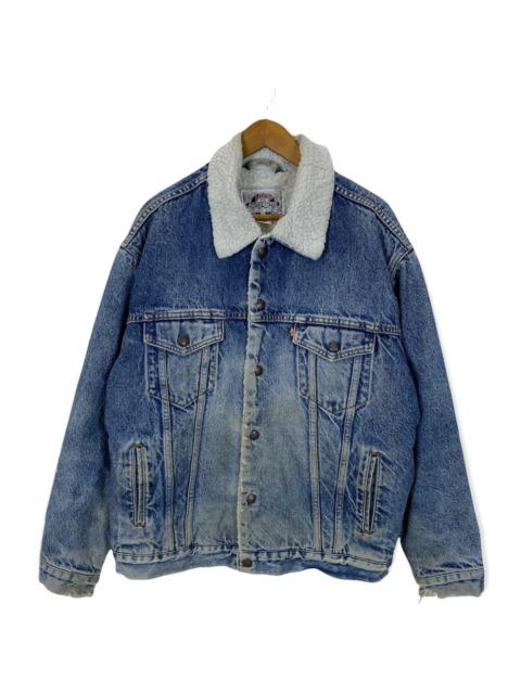 Other Designers Vintage - AUTHENTIC LEVI'S SHERPA LINING DISTRESSED DENIM JACKET