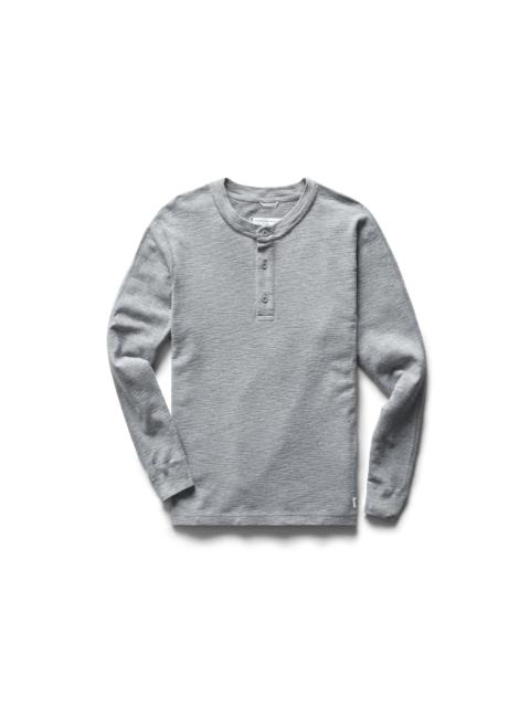 Reigning Champ 1x1 Slub Henley Heather Grey