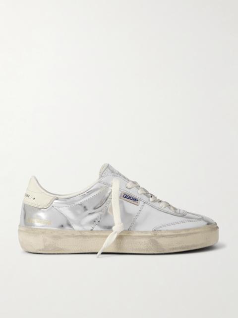 Golden Goose Soul-star Distressed Mirrored-leather Sneakers