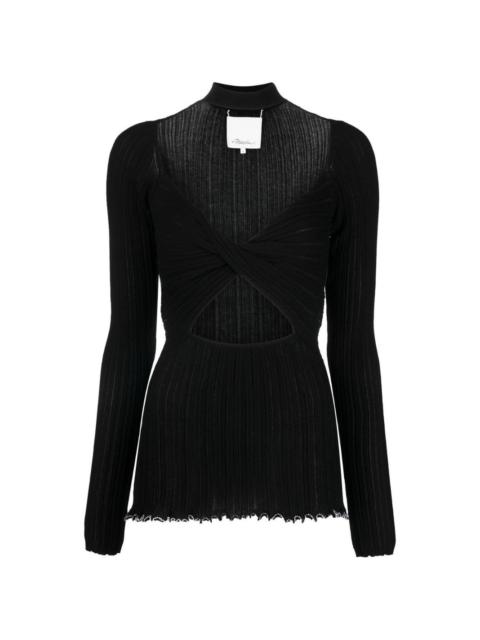 cut-out knitted top