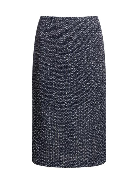 BOSS PENCIL SKIRT IN TWO-TONE CROCHET TWEED