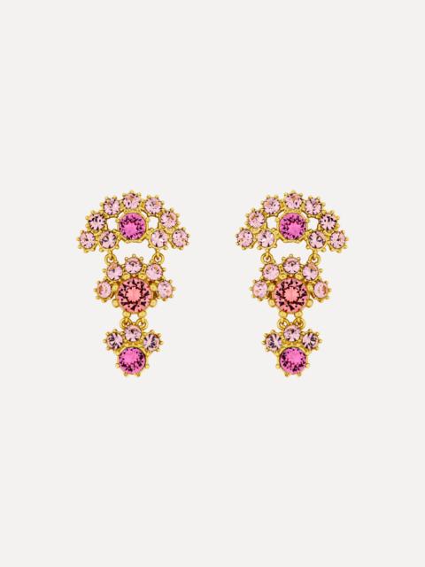 Oscar de la Renta FACETED CRYSTAL ARCH DROP EARRINGS