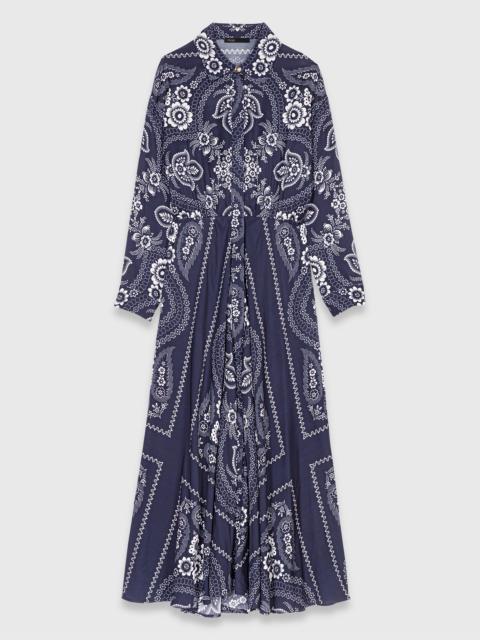 maje Maxi bandana print dress