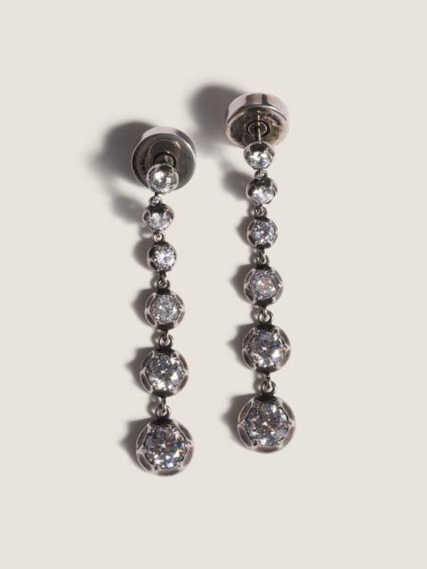 Miu Miu Metal pendant earrings with crystals
