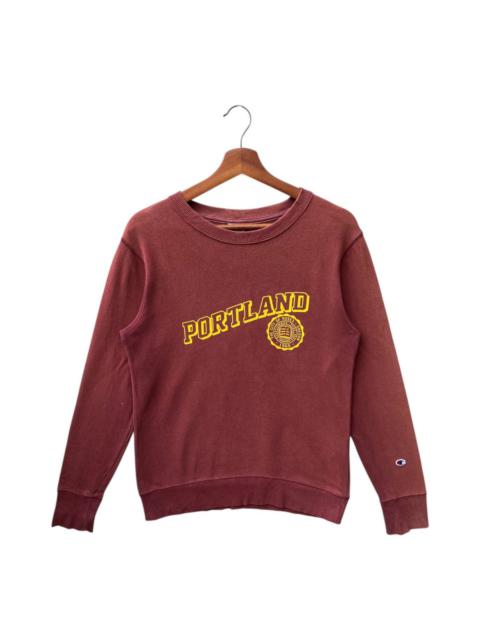 Champion Portland Sweatshirt Spellout Crewneck Size M
