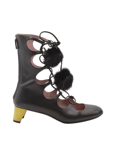 GUCCI Gucci Women's Leather Heloise Lace-Up Gladiator Boot (Authentic Pre-Loved)