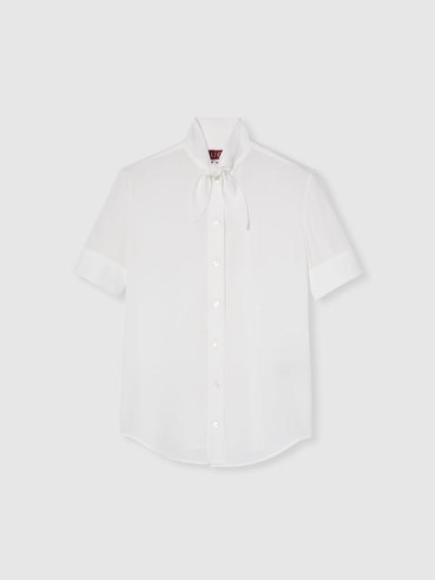 GUCCI Silk crêpe de chine shirt with embroidery