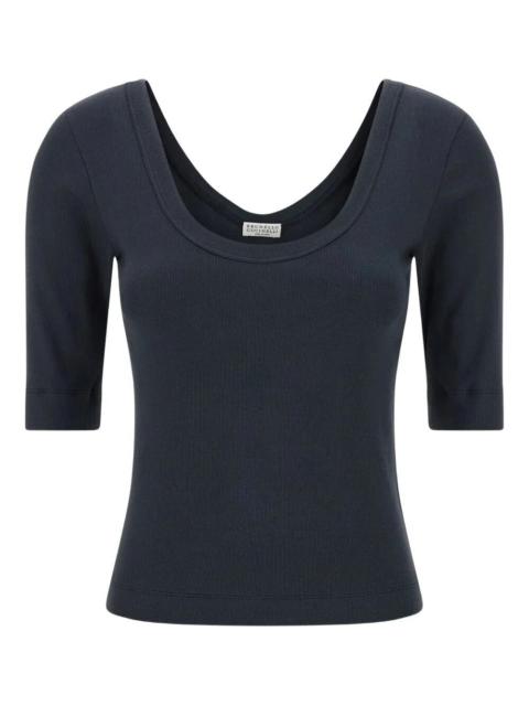 Brunello Cucinelli Brunello Cucinelli Women Ribbed Jersey T-Shirt