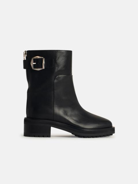 JIMMY CHOO 'BROOKLYN' BLACK LEATHER ANKLE BOOTS