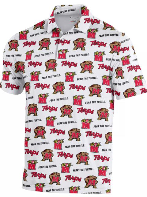 Under Armour Under Armour Men's Maryland Terrapins White All Over Polo