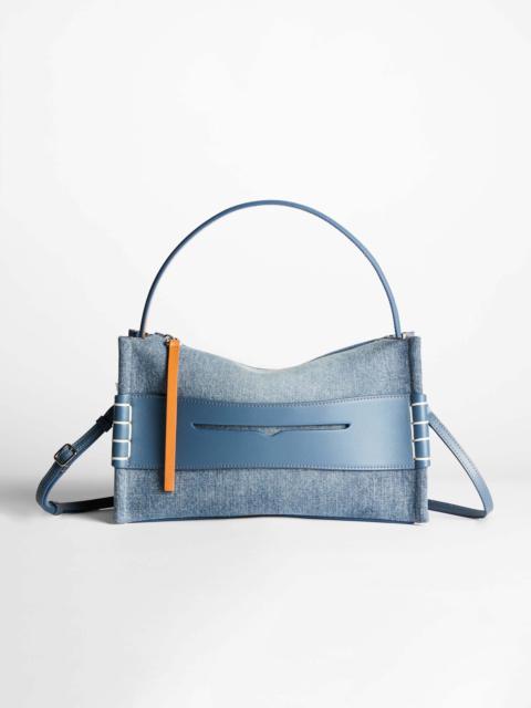 JW Anderson LOAFER BAG IN MID-BLUE DENIM