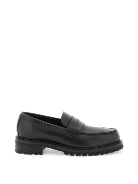 Off-White Leather Loafers For Men
