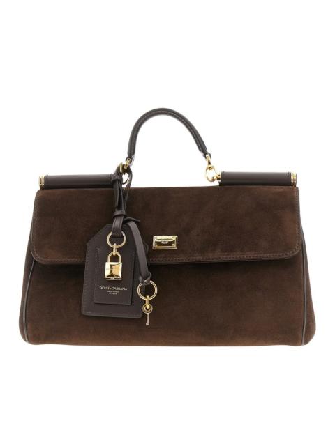 Dolce & Gabbana Dolce&Gabbana My Sicily Suede Leather Handbag Brown