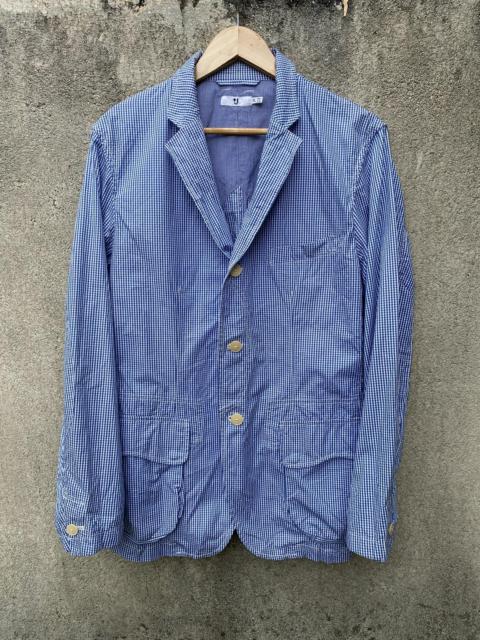 🔥 Jil Sander Checkered Jacket Blue