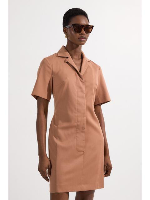 KAREN MILLEN Soft Structured Tailored Shirt Mini Dress