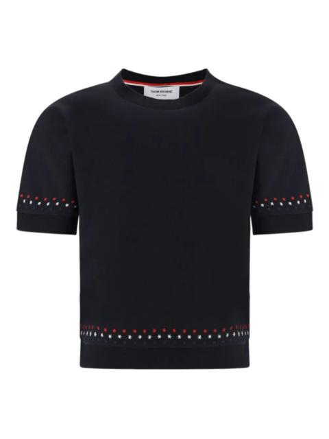 Thom Browne Short Sleeve Dolman Tee